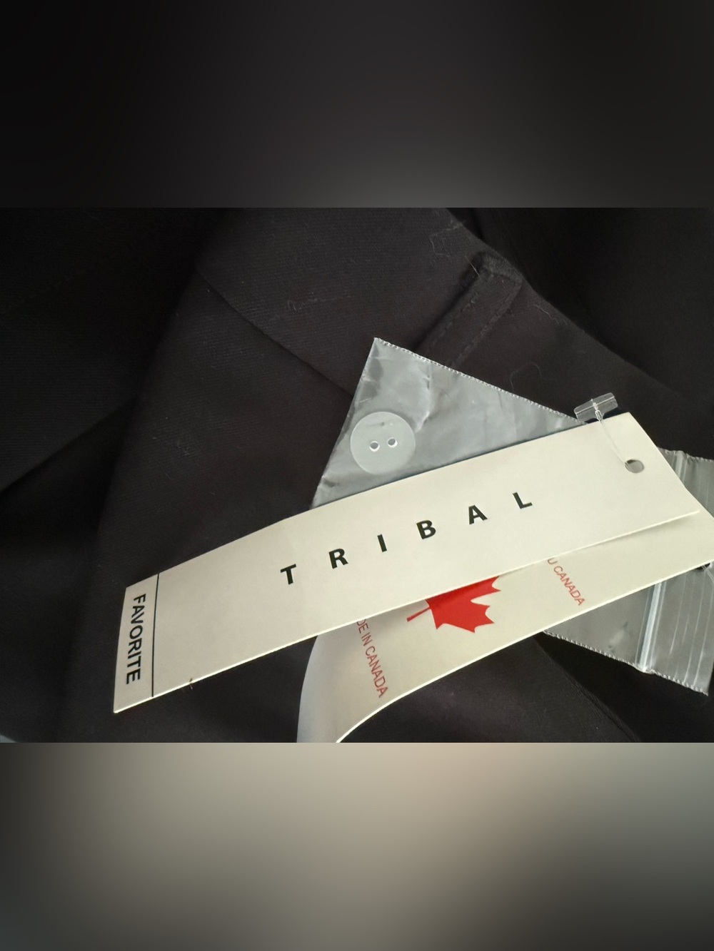 Tribal Black Straight-Leg Dress Trousers - Picture 6 of 6